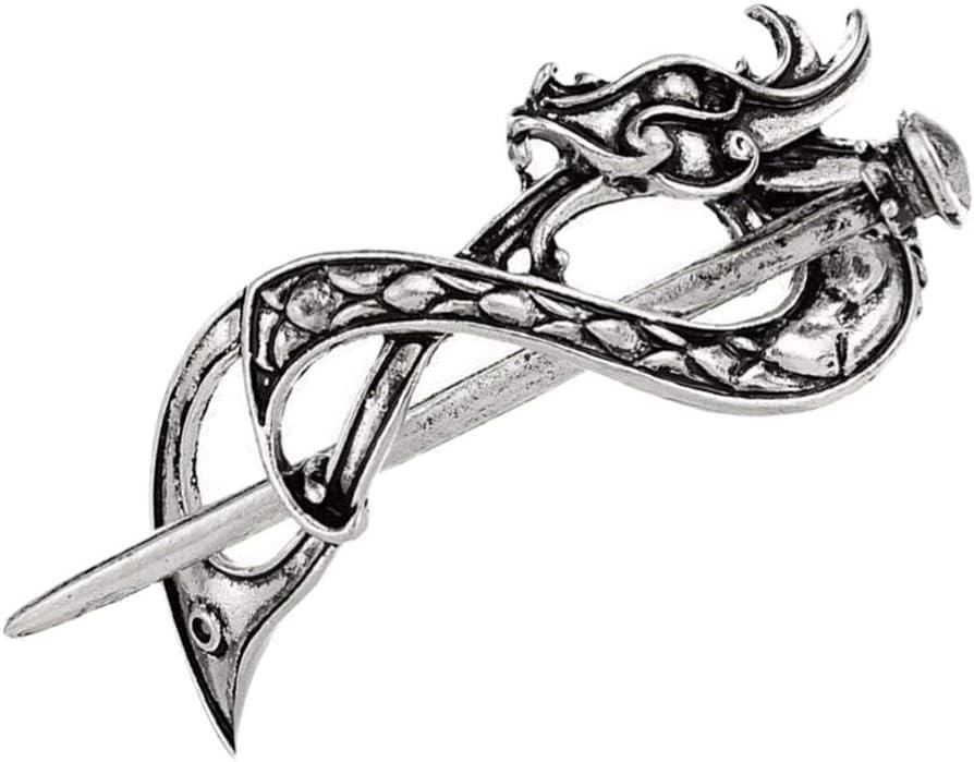 女性のヘッドギア ヘアピン、ヘア アクセサリー、ヘア スライド スティック ケルトノット ヘア クリップ シルバー レトロ ヘアピン