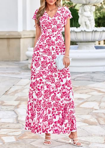 Image of PRETTYGARDEN Womens Summer Boho Floral Maxi Dress