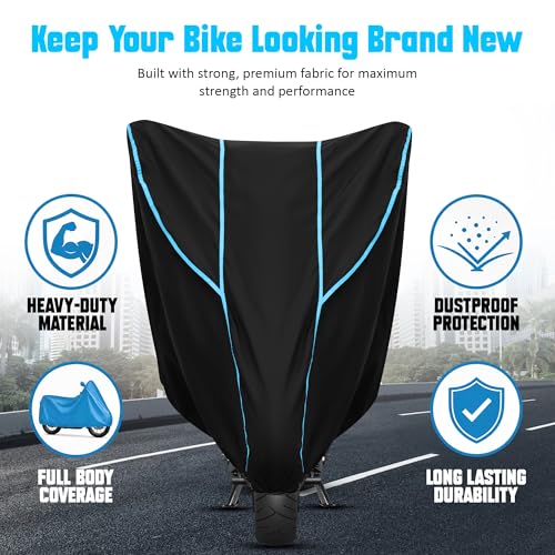 Image of Bike Cover for NX200 100% Waterproof, Dustproof & Scratch Resistant| Fully Bottom Elastic UV Resistant Heavy Duty Body Cover | All Weather Outdoor Use