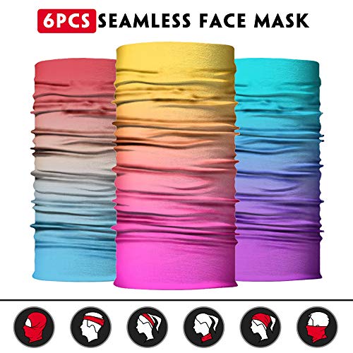 Image of Venswell Neck Gaiter Face Mask Men Women,Seamless Bandana Rave Face Cover Scarf Mask,Balaclava,Headband, Head Wrap,Headwear