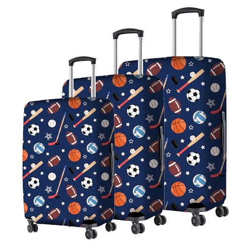 Image of Nasher Miles Polyester Protective Luggage Cover Set of 3 (Small-Medium-Large) - Sports