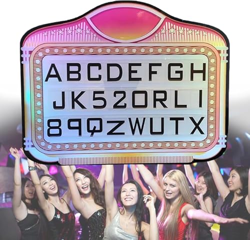 Bottle Service Sign, LED Letter Bottle Presenter, Letter Bottle Presenter,Color Letter Billboard,Billboard Board Atmosphere Props For Bar And Club(A)