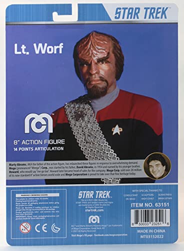 Mego - Star Trek Deep Space 9 Lt Worf 8 Action Figure, Ocean Tides - Image 3