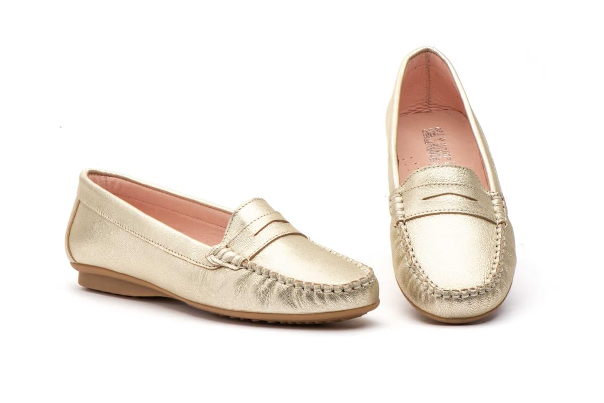 Mocasines de Piel Suaves para Mujer, Suela de Goma, Flexible, Antideslizante.