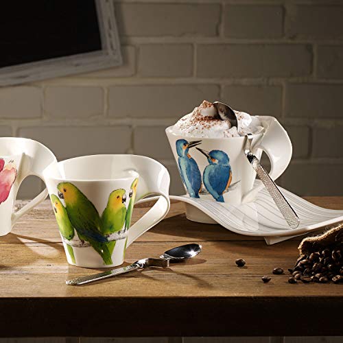 Villeroy & Boch NewWave Caffè Taza de café "Colibrí", 300 ml, Altura: 11 cm, Porcelana Premium, Azul/Colorido - Imagen 3