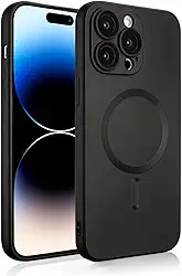 BEMMY Capa Capinha Para iPhone 15Pro Max Anti Impacto Com Proteção Câmera,Capa Macia Para iPhone compatível com Mag-safe (Preto-15Pro Max)