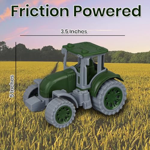 Image of Asian Portable Plastic Pull Back Swaraj Tractor Toy for Kids Pack of 1 (Multicolor)