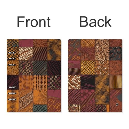 Carnet de notes A5 africain rechargeable en cuir synthétique - 3
