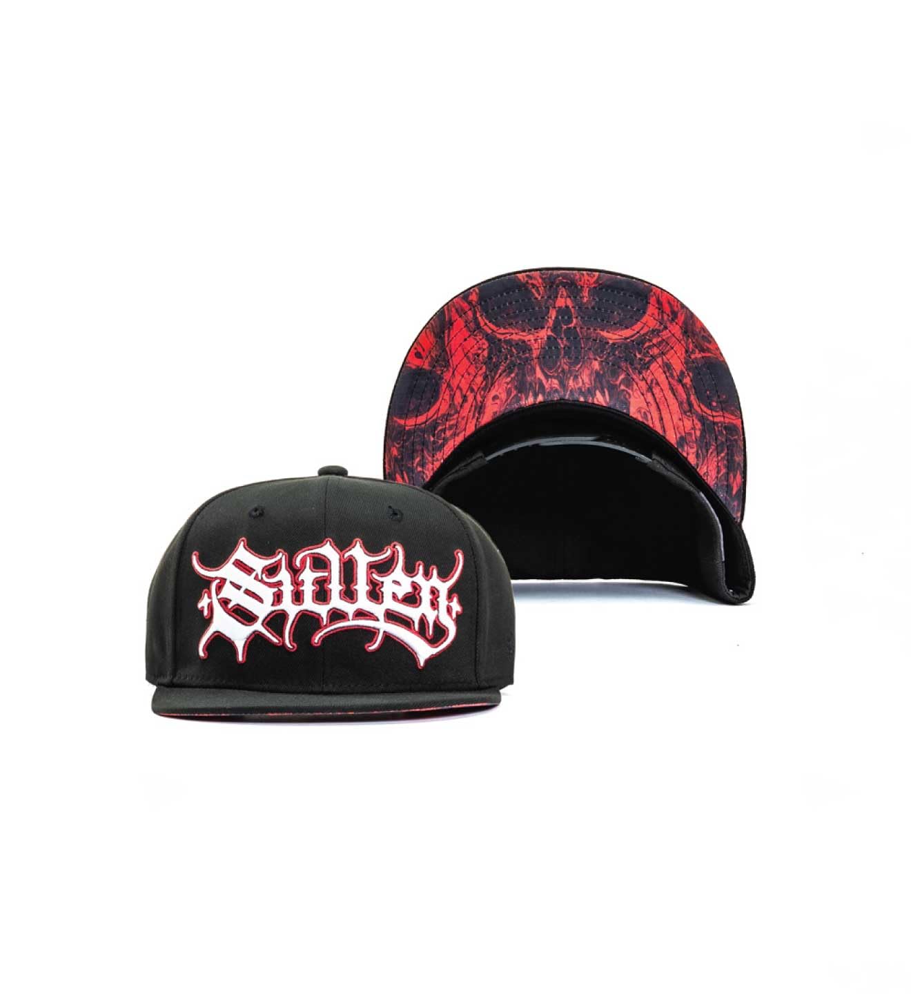 Sullen Men's Black Hurricane Tattoo Lifestyle Graphic Snapback Artist Series Flat Bill Hat