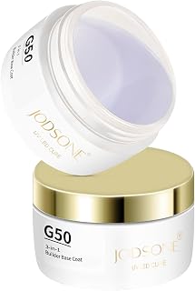 JODSONE 3-in-1 Builder Gel,15g Clear Builder Base Gel Nail Polish for Nails Strengthening and Building,Nail Thickening Solution,Nails Tips & No Wipe Foundation,U V/LED Curing for DIY Nail Art