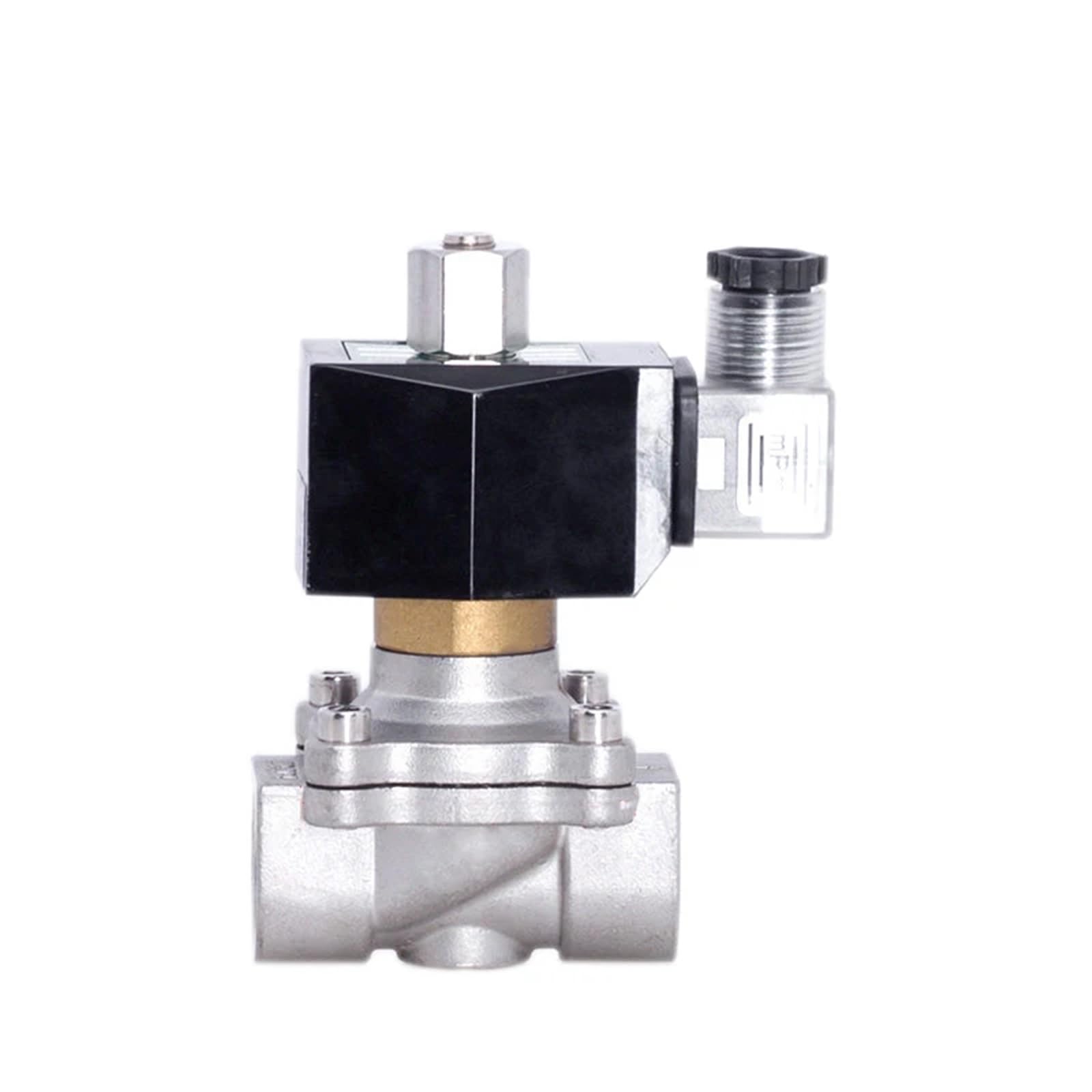 Pjktbeyi 2 1/2" 3/4" 1" 1-1/4" " Normally Open 304 Stainless Steel Waterproof Solenoid Valve 12V 4V 20V 4Vdc Suitable For Water Gas And Oil(230Vac)