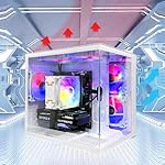 Gaming PC Intel Core I5-12400F(6Cores Up to 4.4G) RTX 3050 6G Nvme SSD 1TB 32GB RAM 650W WiFi 6 Prebuilt Towers Desktop Computer White - Image 3