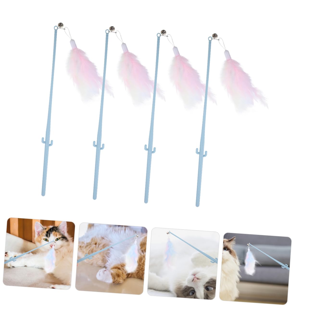 Toddmomy 20pièces Jouet Interactif pour Chat avec Plume Et Jouet à Teaser Amusant pour Chatons Accessoire Enrichissement Fait Et Plume Renforcez Le Lien avec Votre Félin