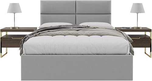 Miniatura 125 de Vänt - Paneles tapizados de cabecera para montar en la pared, diseño Isabelle, 60 x 23 pulgadas, configuración de 4 paneles individuales,