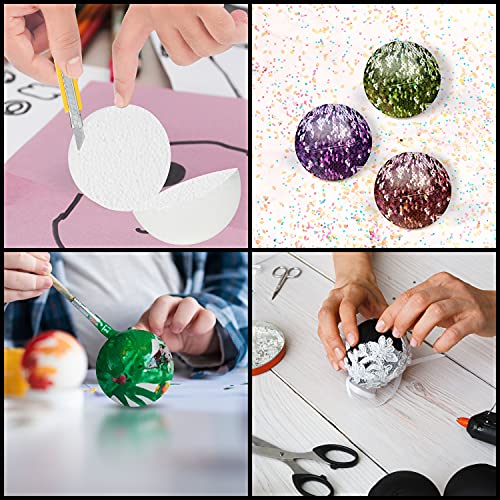 BELLE VOUS Weiße Styropor Kugeln zum Basteln 8cm (24er Stuck) - Styropor Kugel Bälle zum Basteln Kunst, Party und Weihnacht Dekoration, Projekte & Haushalt Kugeln Styropor