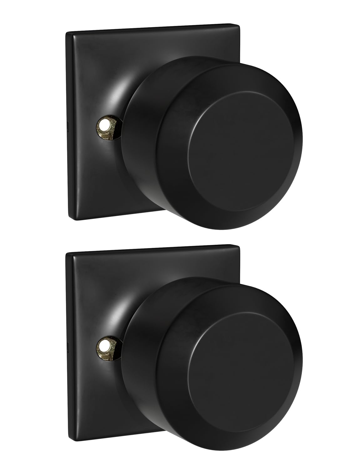 Haidms Matte Black Passage Door Knobs - 6 Pack -32