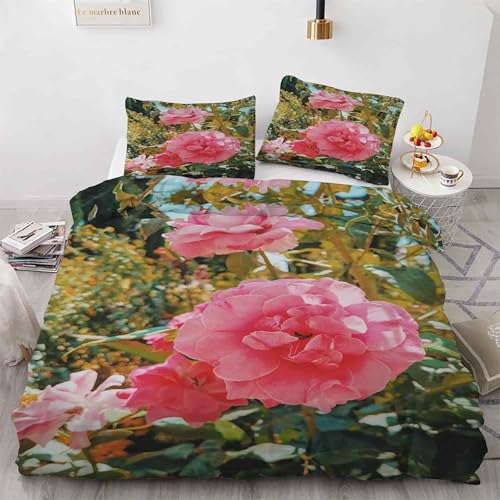 Housse de couette 160x200 microfibre supérieure avec zip ensemble de lit durable - 4