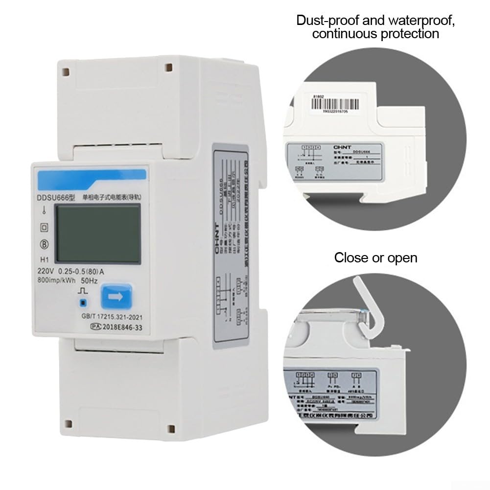 Smart Energy Meter, DDSU666, contatore di corrente elettrica monofase, DIN RS485, misuratore di corrente elettrica, per fatturazione fotovoltaico ed elettricità
