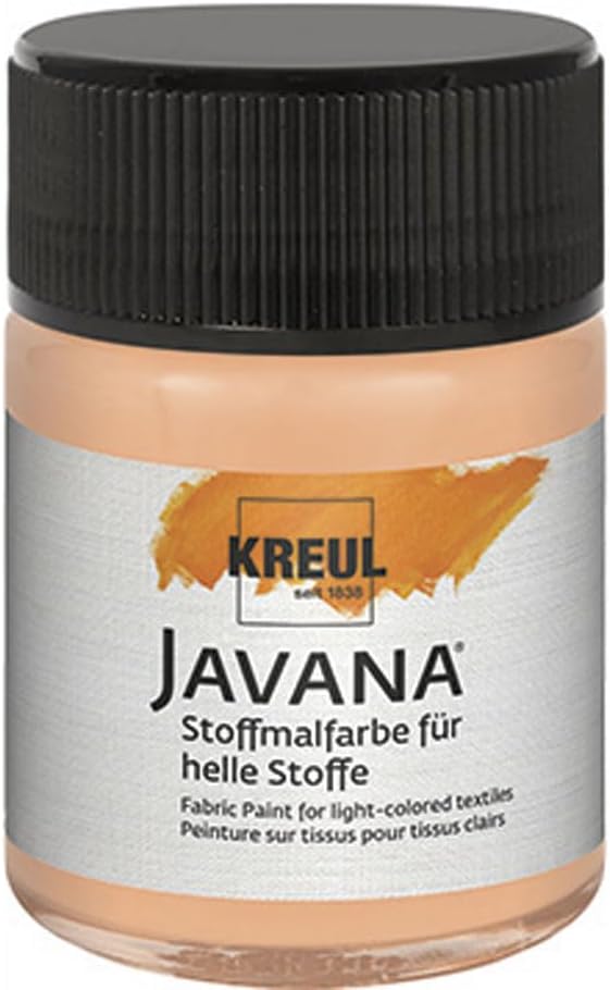 KREUL 91943 - Translucent Peach Textile Paint 50 ml JAVANA TEX