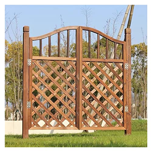 Gartentor aus Holz, freistehende Zauntür für Terrasse und Deck, anpassbare Größe (braun, 120 x 80 cm) – stilvolle Lösung für den Innenhof