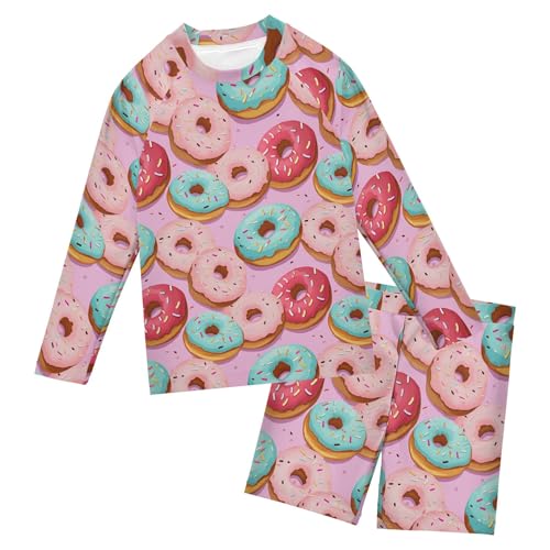 Donuts Desserts Toddlers and Baby Boys' Swimsuit Trunk and Rashguard Set B0402847