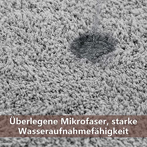 VPOW Antislip badmat, badmat voor de badkamer, waterabsorberende imitatie kasjmier badmatten 80 x 50 cm, wasbaar… - Image 3