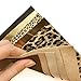 Leopard Print REAL Leather Sheets : Leather Material for Crafts and Leather Earrings Making 5x5in Large 5 Pieces of Genuine brown leather with 2 kinds of gold metallic leather