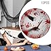 Lilihuimaoyi 4X Spooky Halloween Party Plates Set, Creepy Tableware Decorations