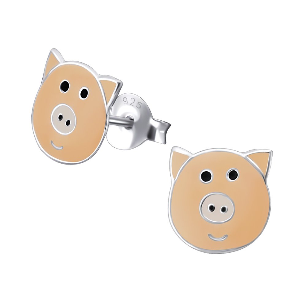 Katy CraigPig Piglet Piggy Earrings - 925 Sterling Silver