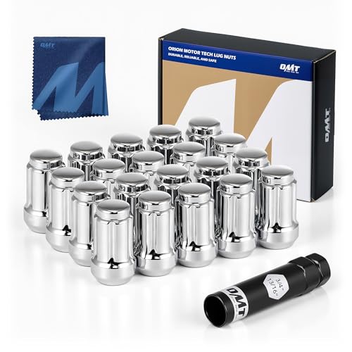 Image of Orion Motor Tech M12x1.5 Lug Nuts,12x1.5mm Wheel Lug Nuts Compatible with Ford Fusion Focus Escape, Honda Accord CRV Civic, Chevy Malibu Impala Aftermarket Wheel, Set of 20