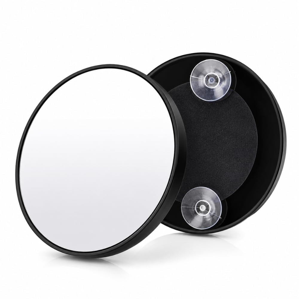 3 Inch Compact Magnifying Mirror 10X Zoom Concave Makeup Mirror with Suction Cup for Eyebrow Tweezing Shaving and Skincare-image-20