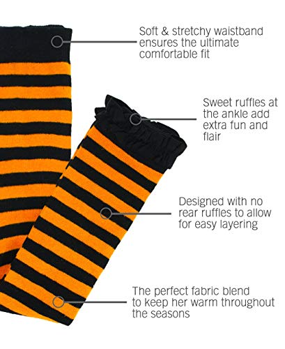 Image of RuffleButts Little Girls Solid Knit Footless Ruffle Tights