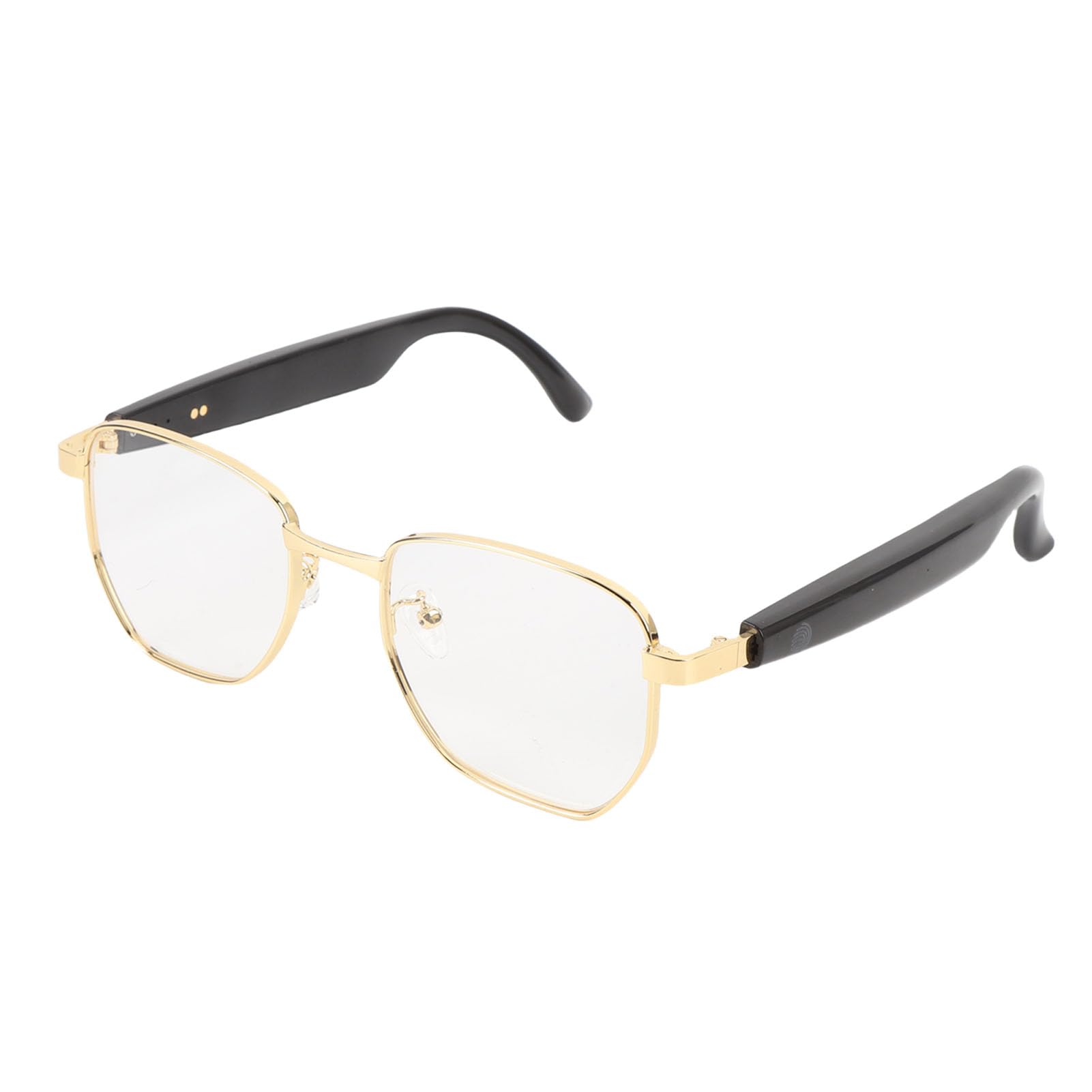 AI Smart Translation Glasses, Multifunctional Unisex Bluetooth 5.4 Glasses, Supports for GPT and DeepSeek, AI Noise Reduction, Transparent Lens, Smart Glasses for Men Women (Gold)