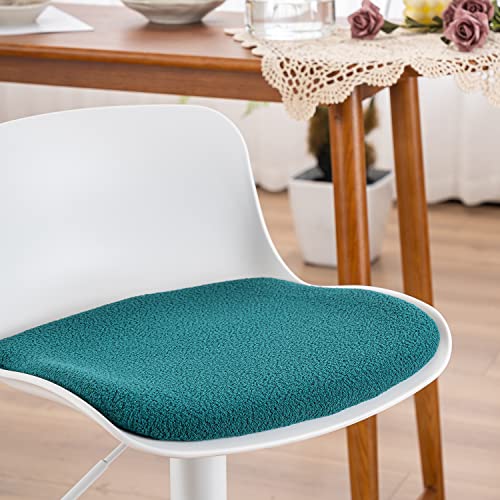 Younike Barstools Set Of 2 White Modern Counter Height Stool With Peacock Green Velvet Padded Seat, Adjustable Swivel Bar Stools With Back For Bar Counter And Kitchen Island #TOP5