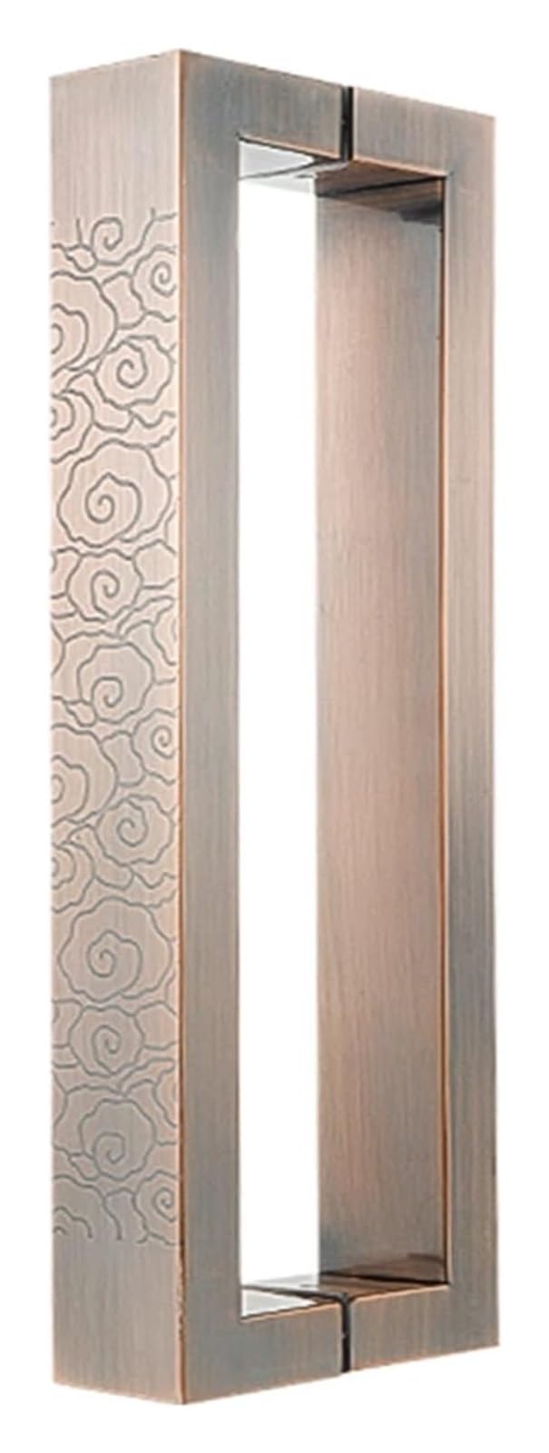 LQZAXSRDR Sliding Barn Door Handle, Sliding Barn Door Handle Rectangle Pattern Carve Easy Install Multicolor Multiple Sizes(D,Length 60cm(24inch))