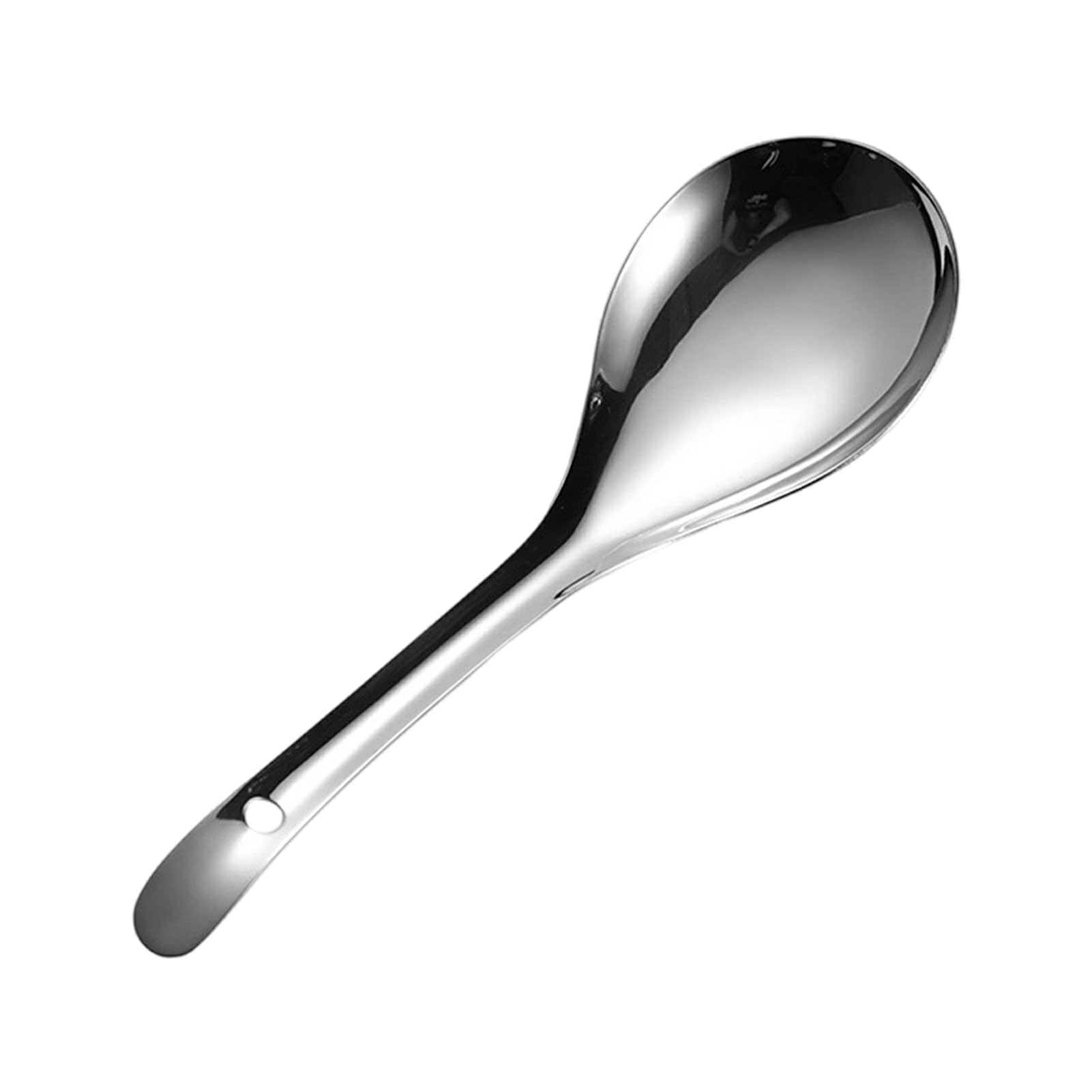 Stainless Steel Large Serving Spoon Thickened Deep Dinner Spoons for Soup Rice Mirror Polished Kitchen Utensil for Home