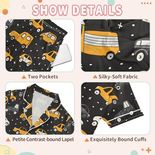 Cute Cars Pajamas Set Summer Button Down Sleepwear Pjs Sets Comfy Loungewear3