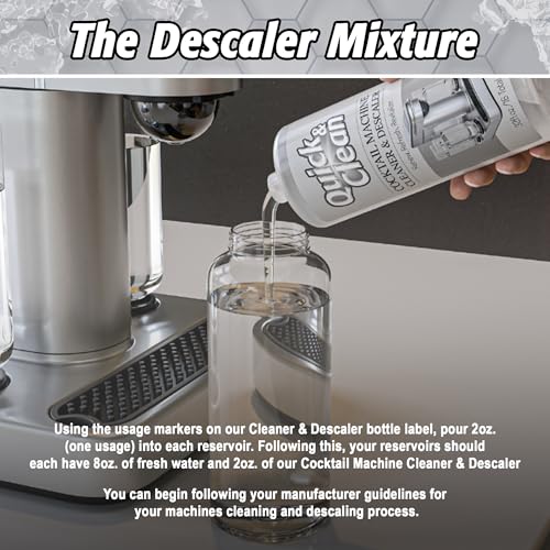 Quick & Clean Cocktail Machine Cleaner & Descaler - Made in the USA - Cleaner & Descaler for At-Home Cocktail Machines - Removes Mineral & Limescale Buildup - Image 6