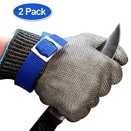 Schwer Cut Resistant Gloves-Stainless Steel Wire Metal Mesh Butcher Safety Work Glove