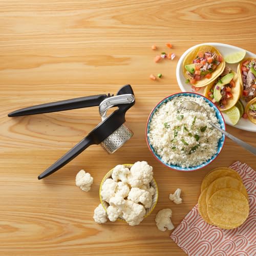 Image of Chef'n Potato Ricer and Vegetable Ricer, Heavy Duty Press and Mash Kitchen Tool, Black