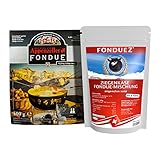 FONDUE-KÄSE Set Kombi 2x400g EMMI Appenzeller Fondue und 2x 600g FOOD-UNITED FondueZ Ziegen-fondue aus Schweizer Appenzeller Käse und Ziegen-Milch-Käse mit Weißwein für Fondue-Topf oder Caquelon (2)
