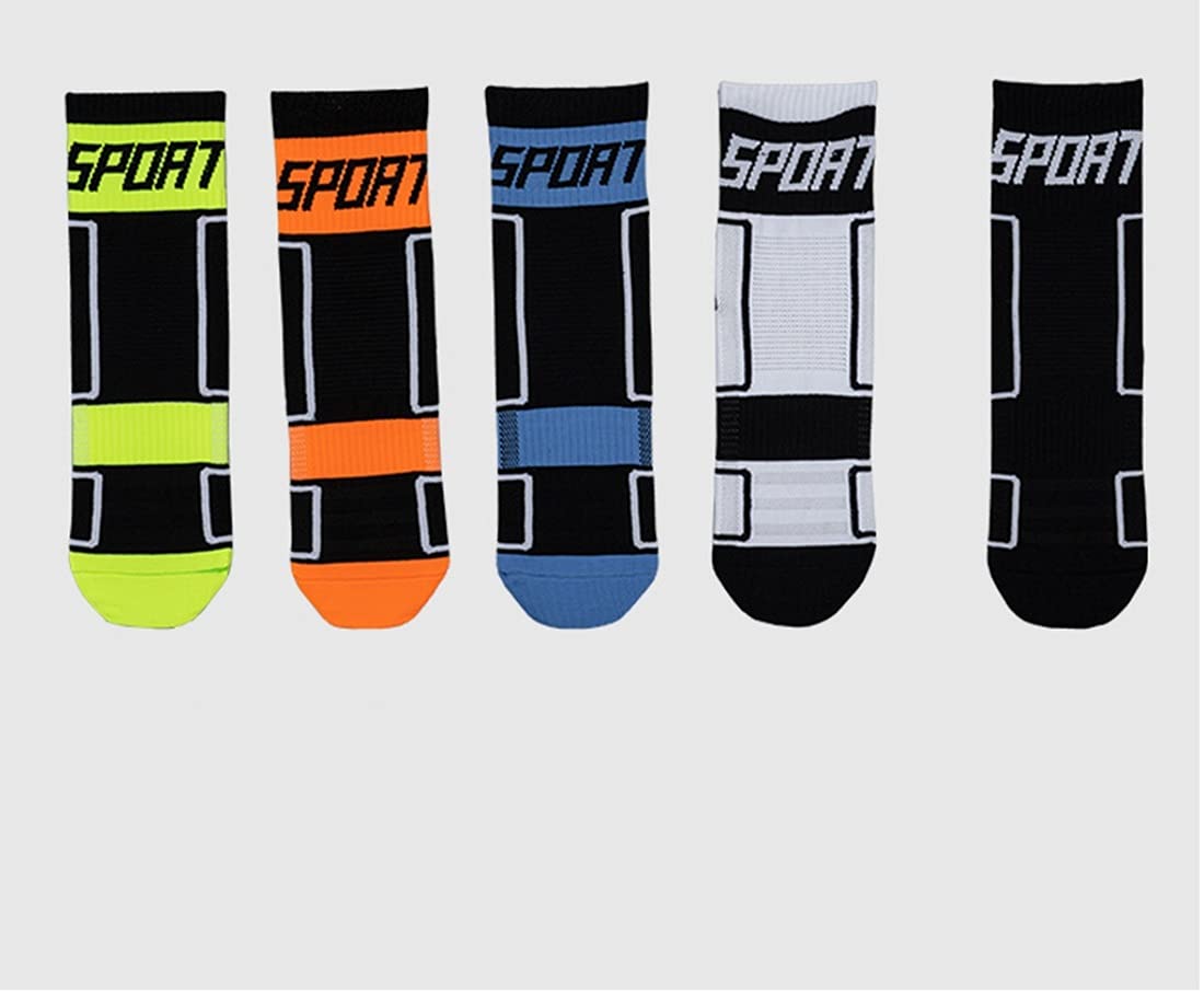 Calcetines de Ciclismo 5 Pares de Calcetines Delgados Corriendo Montando Hombres y Mujeres Que corren los Calcetines de maratón de compresión de Verano Calcetines Deportivos Transpirables Nuevo