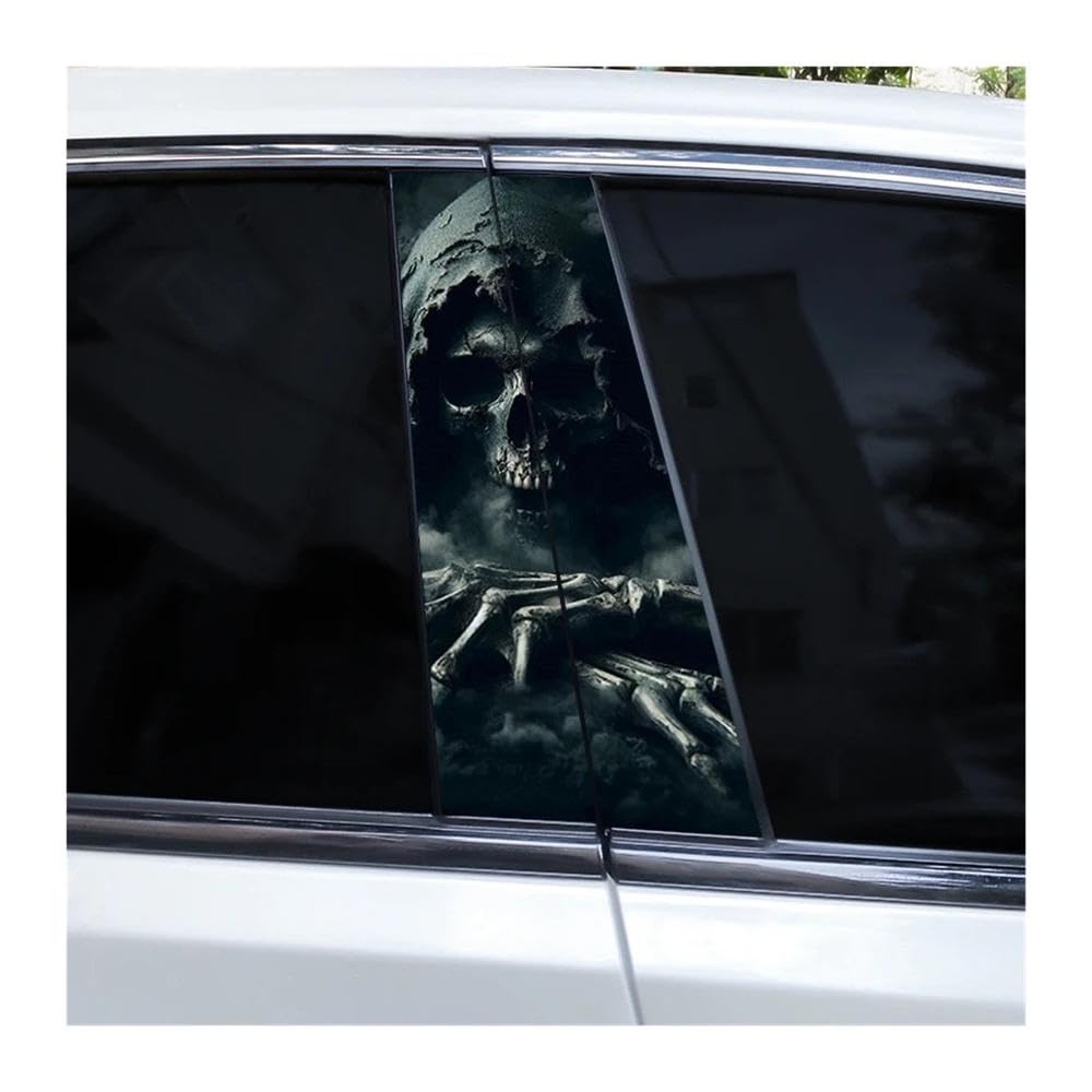 Bertdcx G Skull Car Window Pillar Sticker Door Vinyl Auto Parts(G)
