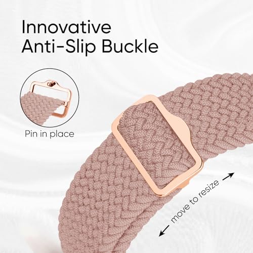 Image of 6 Pack Braided Stretchy Bands Compatible with Apple Watch Band 38mm 40mm 41mm 42mm 44mm 45mm 46mm 49mm Women Men, Adjustable Nylon Solo Loop Elastic Straps for iWatch Series 11 10 9 8 7 6 5 4 SE Ultra