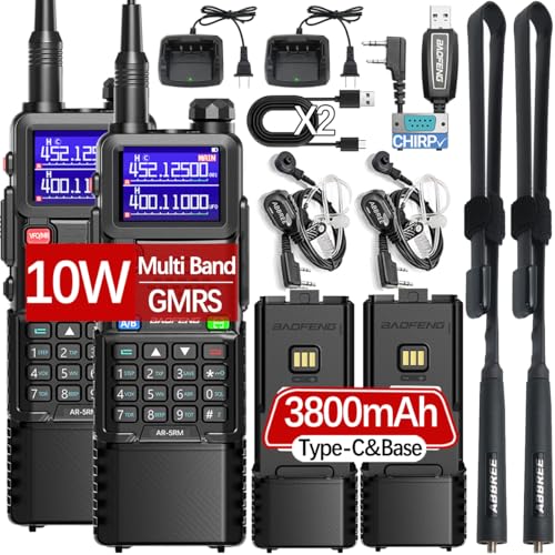 Baofeng Radio Ham Radio Long Range 5RM 10W Handheld Rechargeable ...