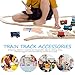 Totority Wooden Train Tracks 2Pcs Track Intersections Switch Accessories Compatible with Major Brands Educational Toy for Kids Imaginative Railway Expansion
