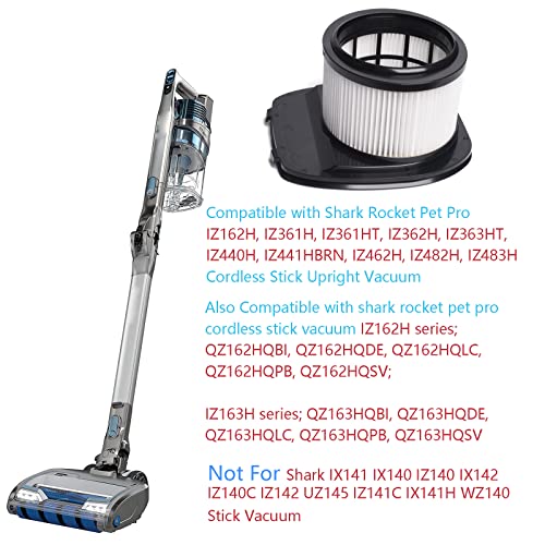 Iz362H Filter Replacement For Shark Rocket Pet Pro Iz162H, Iz361H, Iz362H, Iz363Ht, Iz440H, Iz441Hbrn, Iz462H, Iz482H, Iz483H Cordless Stick Upright Vacuum Cleaner, Compare To Part Xhf161H & 617Fj140 #TOP1