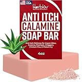 Calamine Soap Bar for Itching – All Natural Instant Itch Relief – Calming Calamine Soap for Itchy Skin, Insect Bite, Eczema, Ivy Rash, Chicken Pox – Pure Raw Anti-Itch Defense Cleansing Skincare