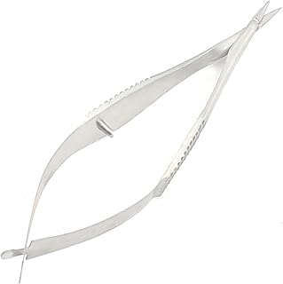 LAJA Imports Vannas Capsulotomy Scissors Sharp Tips, 5mm Long Blades, Straight