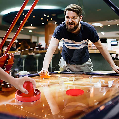 Coopay Air Hockey Pushers And Air Hockey Pucks Air Hockey Paddles With A Drawstring Bag, Goal Handles Paddles Replacement Accessories For Game Tables (4 Striker, 8 Puck Pack) (Blue And Green) #TOP6